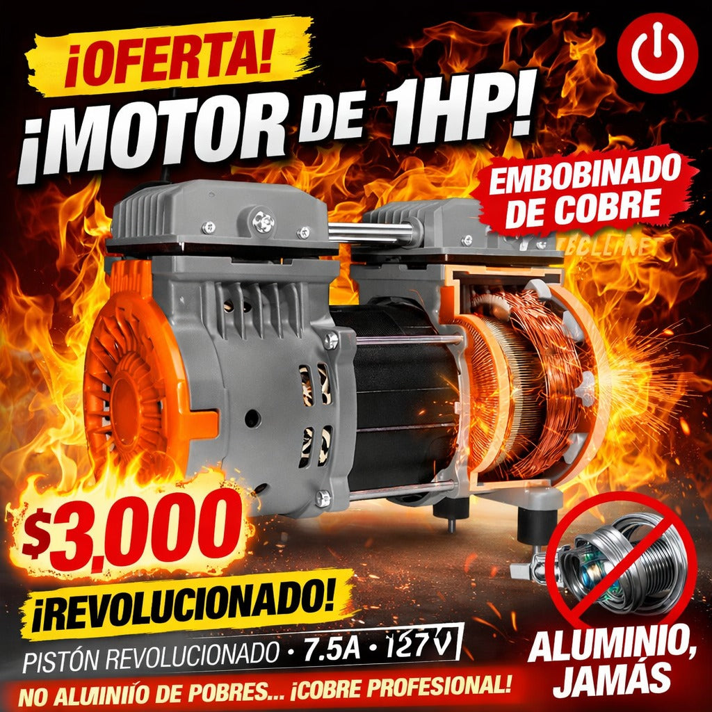 Motor 1HP libre de aceite