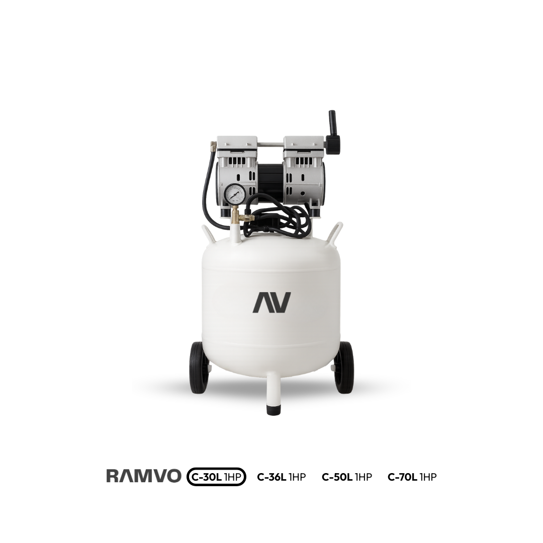 Compresor Dental silencioso 36L 50L 70L (libre de aceite 1hp) para una unidad trabajo ligero